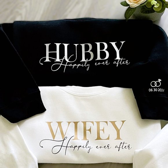 Matching Couples Outfit - Hubby & Wifey Happily Ever After - Picture 2 of 7